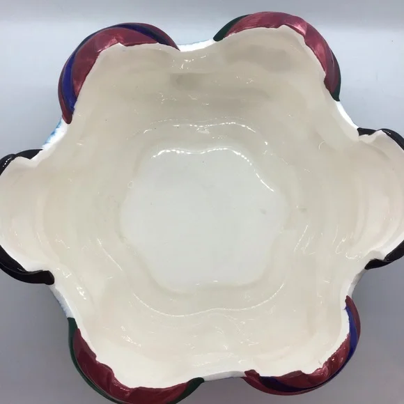 Houston Harvest Ceramic Winter Snowmen Large Bowl Christmas Holiday - Picture 5 of 13